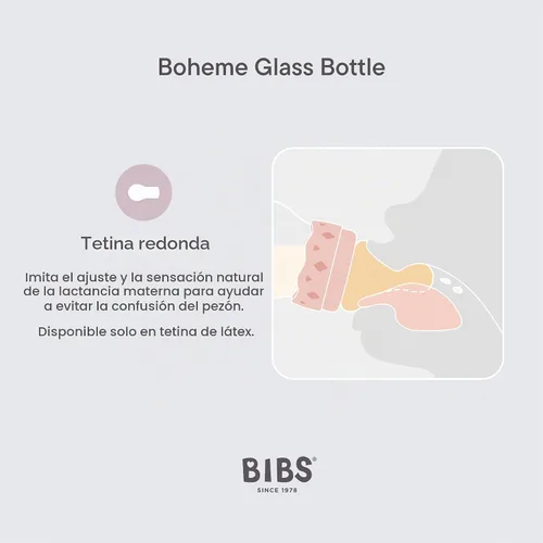 Vista 4 de BIBS - Biberón de cristal bohemio, 8.1 fl oz, paquete de 1, color cielo violeta Violeta (Violet sky)