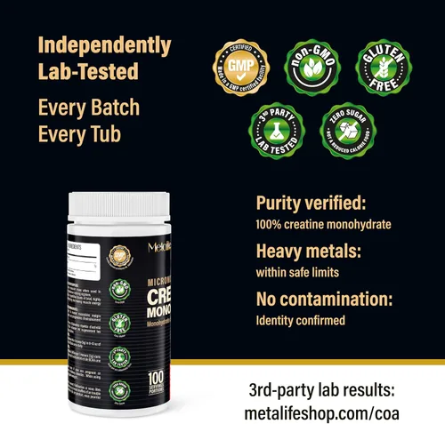 Vista 8 de 100% creatina monohidrato en polvo 100 porciones, fabricado en Canadá, polvo micronizado, crecimiento muscular, sin sabor, ideal para atletas