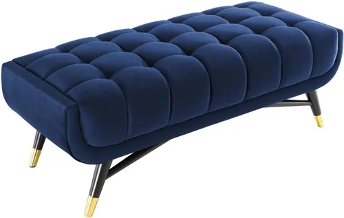 Vista 4 de Modway Adept Banco de terciopelo de rendimiento de 47.5 pulgadas en azul medianoche, 47.5 pulgadas