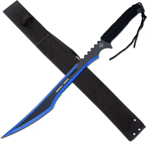 Vista 21 de Snake Eye Tactical - Espada de fantasía con funda de nailón, machete para exteriores y camping Verde