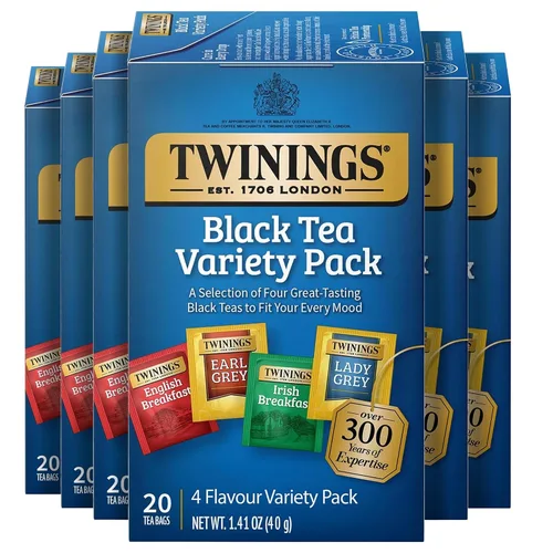 Vista 138 de Twinings Bolsas de té negro Blackcurrant Breeze envueltas individualmente, 20 unidades (paquete de 1), dulce, sabor picante, con cafeína, disfruta