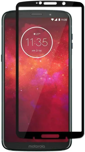 Vista 4 de Compatible con Motorola Moto Z4 Funda híbrida de doble capa a prueba de golpes (negro)