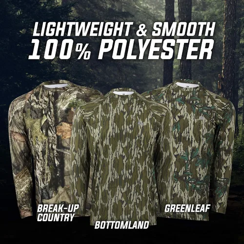 Vista 4 de Camisas Mossy Oak de caza para hombre, de manga larga, con camuflaje