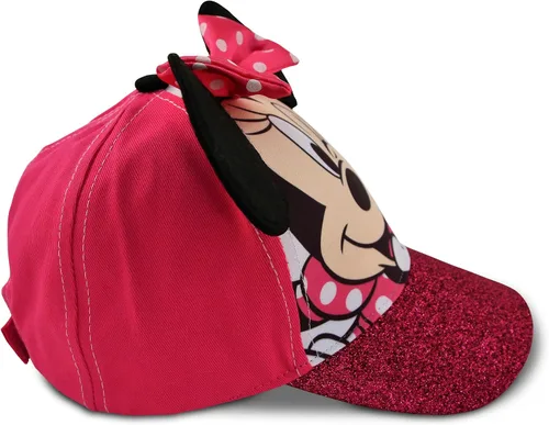 Vista 16 de Disney Gorra de béisbol con purpurina de Minnie Mouse para niña, sombrero de disfraz de Minnie Mouse con orejas 3D (2-7)