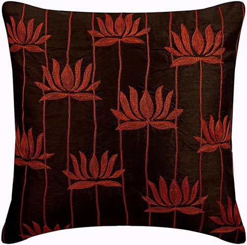 Vista 20 de The HomeCentric Fundas de almohada, fundas de cojín decorativas marrones para sofá de 16 x 16 pulgadas (15.7 x 15.7 in), cojines jacquard, 7. Marrón