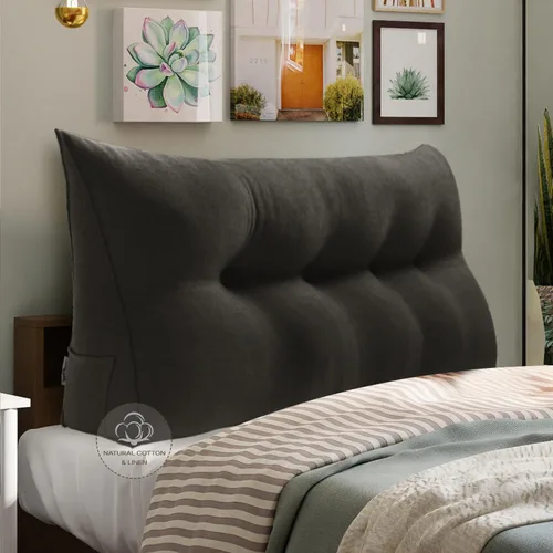 Vista 33 de WOWMAX - Almohada grande triangular con respaldo para cabecera, almohada de posicionamiento para lectura en forma de cuña, con funda extraíble