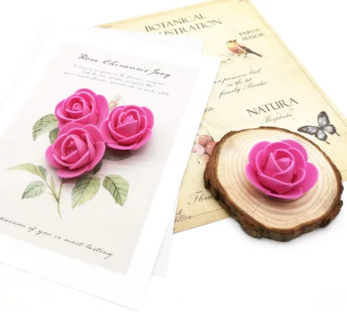 Vista 2 de D-Seven Flores artificiales, 100 unidades, mini rosas de espuma para manualidades, ramos de boda, centros de mesa de baby shower, arreglos florales