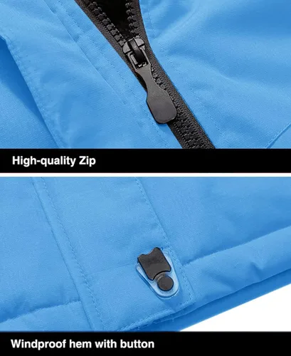Vista 7 de MAGCOMSEN - Chaqueta de invierno para hombre, impermeable, abrigada, con forro polar y múltiples bolsillos