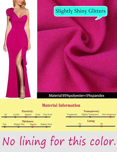 Vista 7 de VFSHOW Vestido largo de fiesta formal con volantes y tirantes para el hombro, para mujer, vestido largo sexy con cuello en V dividido para cóctel