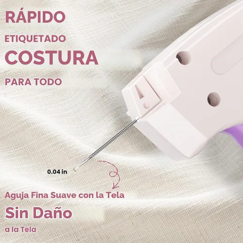 Vista 3 de Pistola de puntada para ropa, pistola de etiquetado, fijador rápido Blanco