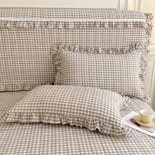 Vista 239 de mixinni Juego de funda de edredón vintage a rayas, tamaño twin, juego de ropa de cama de 3 piezas, 100% algodón lavado, suave y transpirable, funda