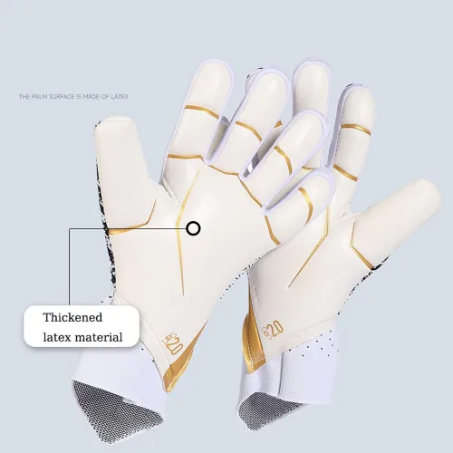 Vista 6 de Guantes de portero de fútbol, guantes de fútbol, guantes profesionales antideslizantes con agarre fuerte, guantes de portero para entrenamiento