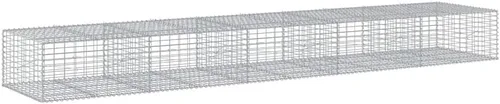 Vista 83 de vidaXL Cesta de gavión con tapa, 39.4 x 19.7 x 39.4 pulgadas, hierro galvanizado rectangular, resistente a la intemperie, montaje sin herramientas