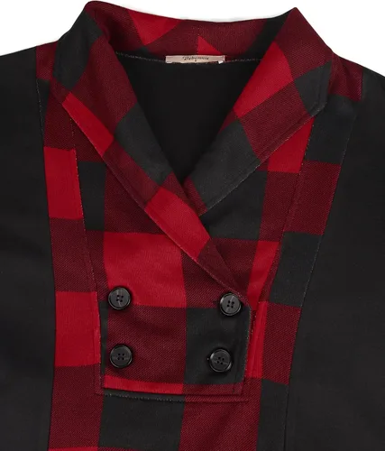 Vista 4 de Bebonnie Sudaderas casuales de manga larga con cuello en V para mujer con botones