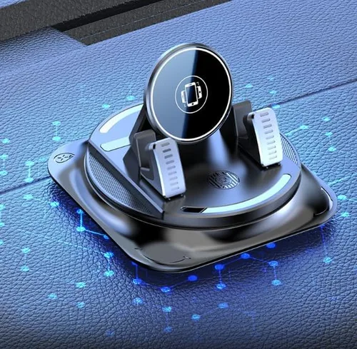 Vista 2 de Soporte de teléfono para salpicadero, soporte universal para teléfono de automóvil de 360°, soporte adhesivo universal para parabrisas de automóvil