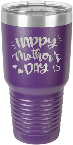 Vista 18 de Taza de viaje con texto en inglés "HAPPY MOTHERS DAY 30 oz Drink Tumbler with Straw " grabado con láser con divertidas citas " Compare con Yeti