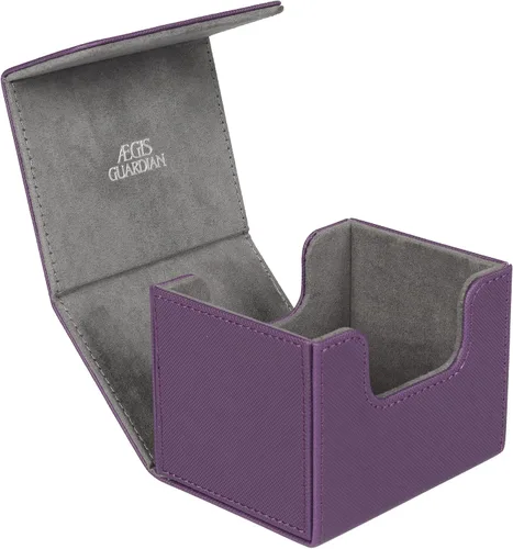 Vista 9 de AEGIS GUARDIAN Commander - Caja mágica de cubierta para CCG TCG con capacidad para más de 100 tarjetas con mangas, caja de cuero para tarjetas 1-1