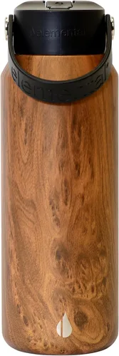 Vista 35 de Elemental Botella de agua aislada de 24 onzas con popote, botellas de agua con núcleo de acero inoxidable 100% a prueba de fugas para viajes, Beige
