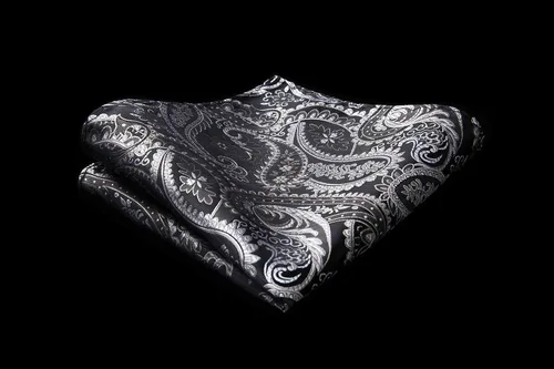 Vista 41 de HISDERN Pajaritas para hombre, corbatín de cachemira para hombre, corbata de lazo y bolsillo cuadrado, juego formal de esmoquin para boda