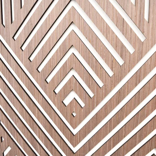 Vista 5 de ZellCreative Juego de 3 paneles geométricos de madera para decoración de pared, montañas