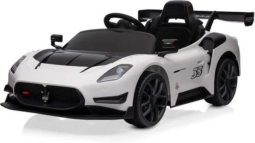 Vista 8 de Kidzone Maserati GT2 - Auto de paseo con licencia para niños de 3 a 6 años Negro