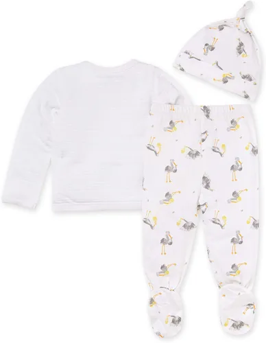 Vista 2 de Burts Bees Baby Take Me Home Set 3-piece Top Pant and Hat Bundle