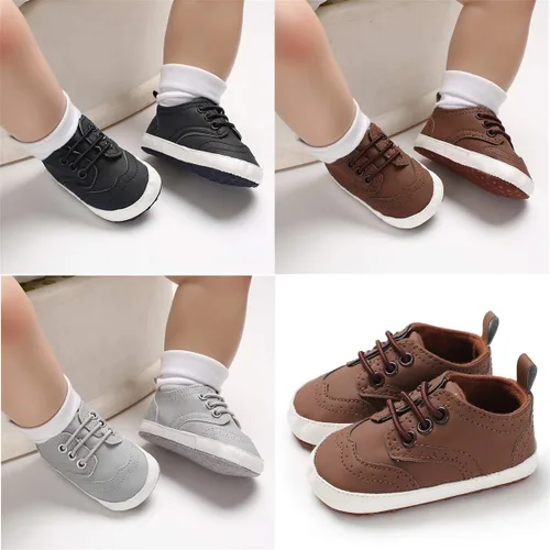 Vista 13 de COSANKIM Zapatos deportivos para bebé niño y niña, zapatos de tobillo altos, antideslizantes, suela suave, zapatos de cuna para niños pequeños