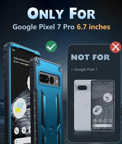 Vista 2 de FNTCASE Funda para teléfono Google Pixel 7-Pro: protección a prueba de golpes con protector de pantalla integrado y función atril, resistente