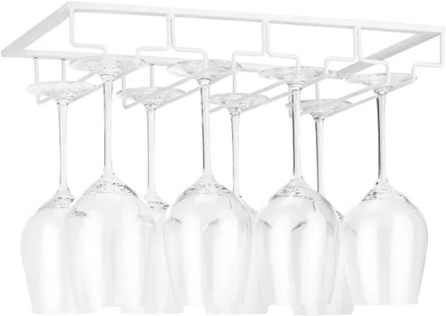 Vista 17 de FOMANSH Estante para Copas de Vino - Organizador de Metal para Soporte de Copas de Vino debajo del Gabinete, Soporte para Copas de Vino, Colgador