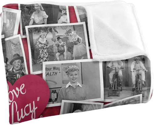 Vista 3 de Trevco Manta con texto en inglés "I Love Lucy Time After Time Silky Touch", súper suave, 36 pulgadas