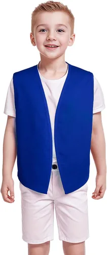 Vista 10 de TopTie Chaleco sin botones para niños, chaleco victoriano, para fiesta campesina, chalecos de disfraz Rojo