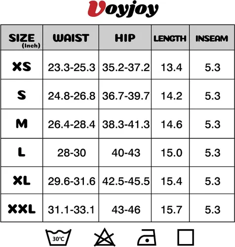 Vista 6 de VOYJOY Pantalones cortos de ciclismo de cintura alta para mujer, sin costuras, con contorno de sonrisa, para entrenamiento, yoga, con levantamiento
