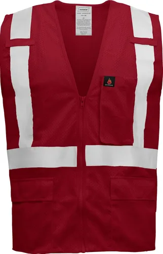 Vista 4 de Ironwear 1284 Class 2 Polyester Safety Vest w/Zipper & Radio Clips