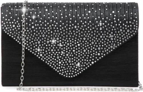 Vista 13 de Dasein Bolso de mano con satén satinado para mujer, tipo embrague, para noche, bandolera, bolsos, fiesta, graduación, boda, sobre