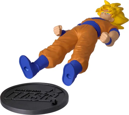 Vista 7 de Dragon Ball Super Saiyan Goku Figura de anime Figura de acción de Goku Super Saiyan de 4 pulgadas de alto contiene moneda coleccionable manga
