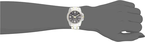 Vista 5 de Casio LTP1314SG-1AV Reloj de cuarzo de acero inoxidable plateado con esfera negra para mujer