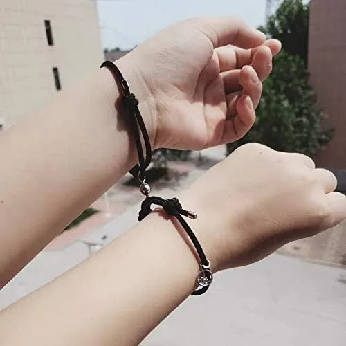 Vista 4 de Long tiantian 24 pulseras magnéticas para parejas, atracción mutua, amistad, pulseras de cuerda a juego, regalos para parejas para él y sus mejores