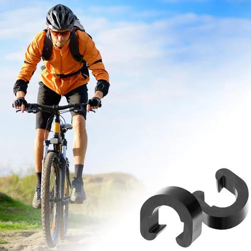 Vista 7 de 100 piezas de clips en C para bicicleta, abrazaderas de guía de manguera, cables de cambio de freno con caja de plástico para bicicleta MTB