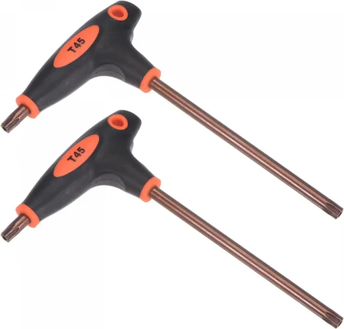 Vista 10 de uxcell Llave Torx a prueba de manipulaciones T15 con mango en T de doble extremo, acero S2 2 unids