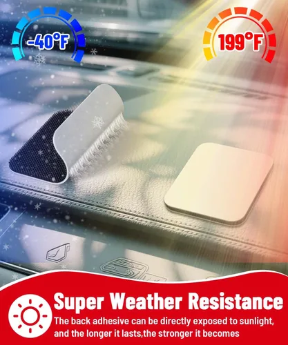 Vista 3 de PHIXBEAR Tiras de Gancho y Bucle con Súper Adhesivo Resistente, Hechas de 3M, Resistentes al Calor, Impermeables, para Uso en Exteriores