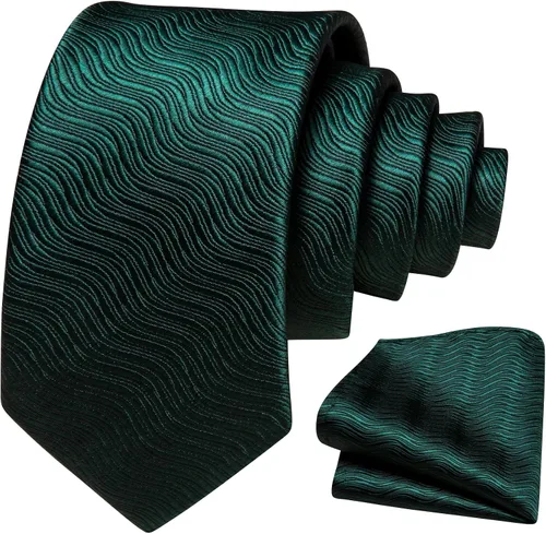 Vista 228 de Barry.Wang Corbata de niño regular seda tejida rayas sólido lazo bolsillo cuadrado