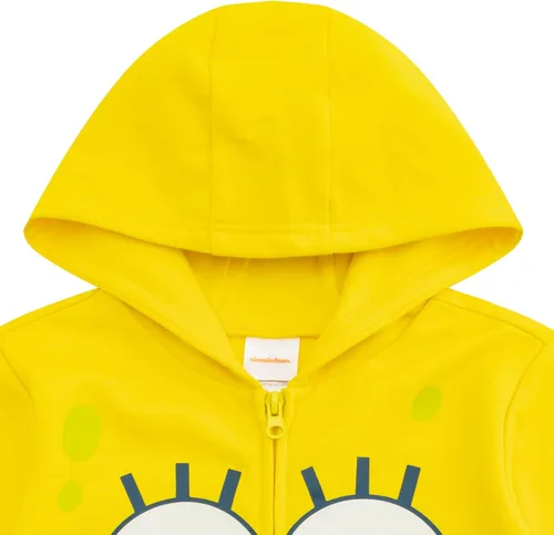 Vista 2 de Nickelodeon SpongeBob SquarePants - Sudadera con capucha y cremallera para niños grandes