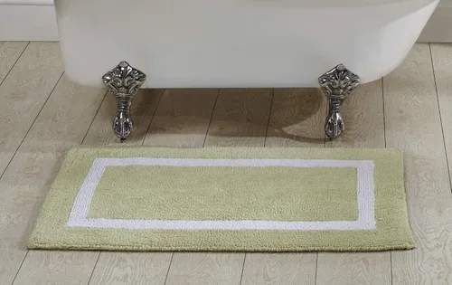 Vista 9 de Better Trends - Alfombra de baño 100% algodón reversible, altamente absorbente y lavable a máquina, suave, tapete de ducha para piso de baño