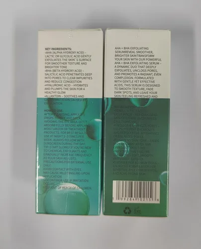 Vista 4 de AHA + BHA - Suero facial exfoliante Refinamiento de la textura de la piel y cuidado de los poros 1.0 fl oz / 1 onza líquida