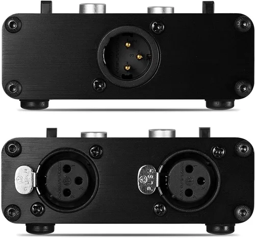 Vista 6 de Douk Audio Conmutador de audio estéreo equilibrado XLR de 2 vías Pasivo A/B Mini mezclador de caja de interruptor Divisor de sonido