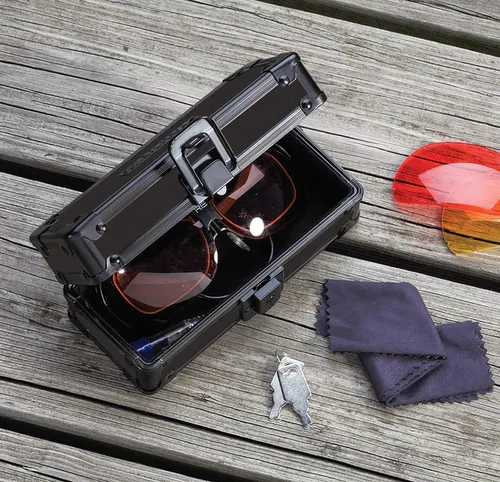 Vista 5 de Vaultz Estuche de gafas de sol deportivas con cierre, negro táctico (VZ03632)