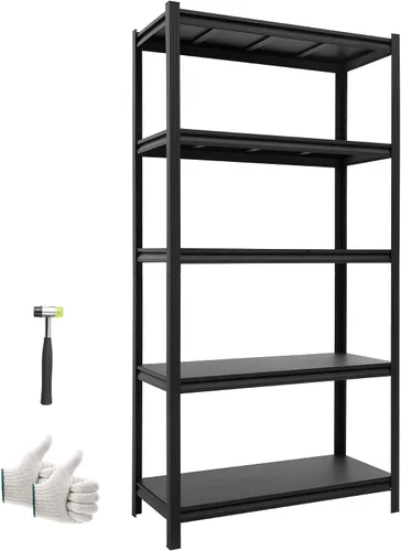 Vista 17 de VEVOR Storage Shelves, 5-Tier Adjustable, 2000 lbs Capacity, Heavy Duty Garage Storage Shelving Unit, Metal Utility Rack Shelf, for Kitchen Pantry