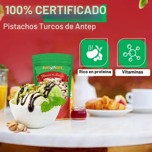 Vista 5 de We Got Nuts - Pistachos turcos antep – Pistachos tostados Kosher de calidad prémium de 2.5 libras (40 onzas), aperitivo natural y saludable de sabor