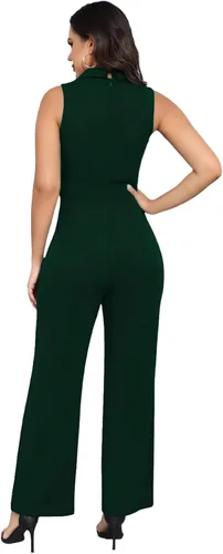 Vista 14 de DeftSharp Overol largo y elegante para mujer, sexy, para cóctel, fiesta, club, casual, para trabajo