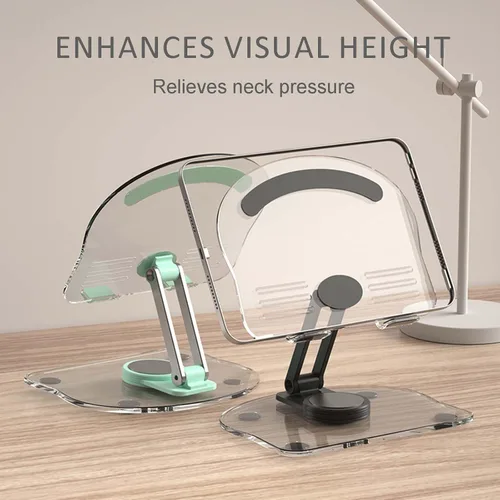 Vista 2 de Soporte giratorio de 360 grados para tableta móvil, soporte ajustable para tableta, base de escritorio plegable ajustable, multiángulo, base